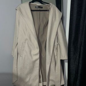 Zara- Hooded Trench coat with belt